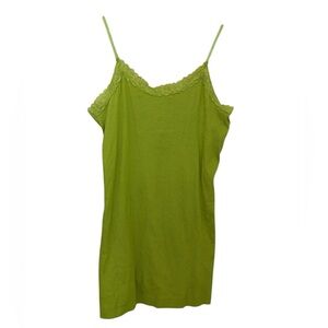 Gap Tank Lime Green Lace Trim Top NWT Size Medium
